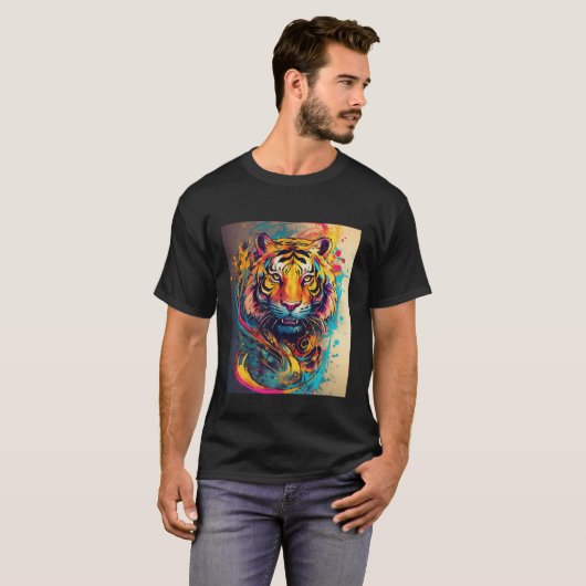 "Savage Elegance: Tiger Men's T - Shirt" T-Shirt (Vorne ganz)