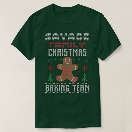 Savage Family Christmas Baking Team Matching ginge T-Shirt (Design vorne)