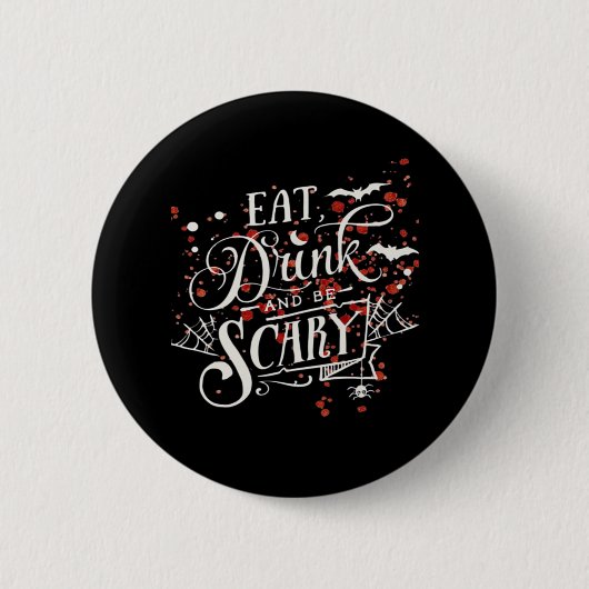 Savage Halloween Grusel Ästhetik Grafikstil Button (Vorderseite)