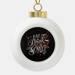 Savage Halloween Gruselige Ästhetik Grafikstil Keramik Kugel-Ornament