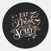 Savage Halloween Spooky Aesthetic Graphic Style Runder Aufkleber (Vorderseite)