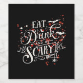 Savage Halloween Spooky Aesthetic Weinetikett (Einzelnes Label)