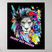 Savage Lion Sticker  Poster (Vorne)