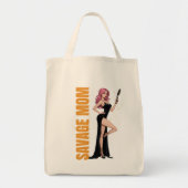 Savage Mama Tote Bag | Coole Mama Geschenke für kü Tragetasche (Vorne)