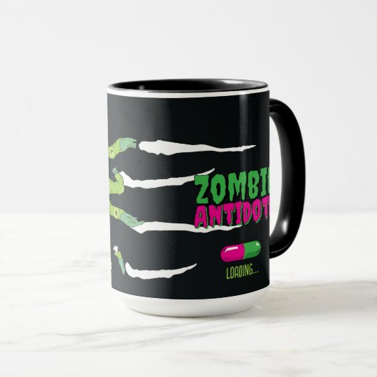Savage Mode Zombie Antidote Loading Ghoulishly Spa Tasse (VorderseiteRechts)