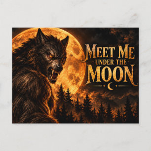 Savage Moon Werwolf-Halloween-Party Feiertagspostkarte