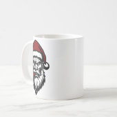 Savage Santa Claus Smoking Cigar Christmas Kaffeetasse (Vorderseite Links)