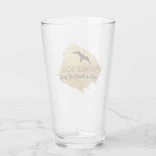 "Savage Soul mit einer Touch Gold." Glas (Rückseite)