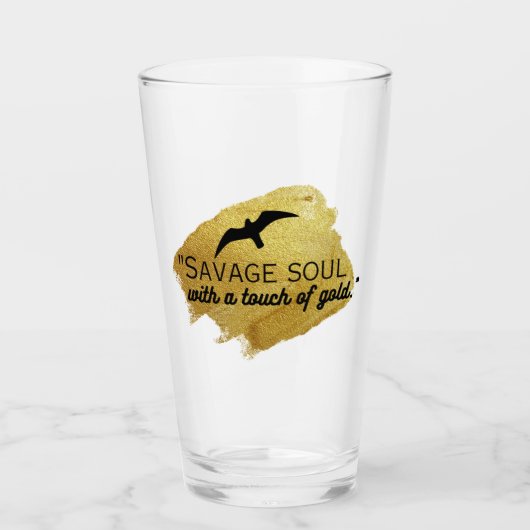 "Savage Soul mit einer Touch Gold." Glas (Vorderseite)