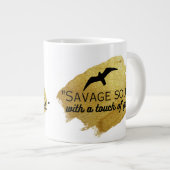 "Savage Soul mit einer Touch Gold." Jumbo-Tasse (Vorderseite Rechts)