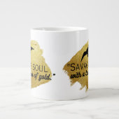 "Savage Soul mit einer Touch Gold." Jumbo-Tasse (Vorderseite)