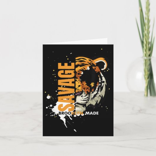 Savage Tiger,brooklyn Made, Graphic Tees Tiger, Mo Karte (Vorderseite)