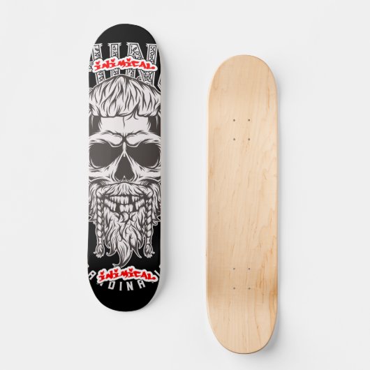 Savage Viking Skull Skateboard (Vorderseite)