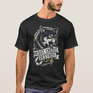Savage Wolf Power T-Shirt – Widerstehe Erschaffe Z