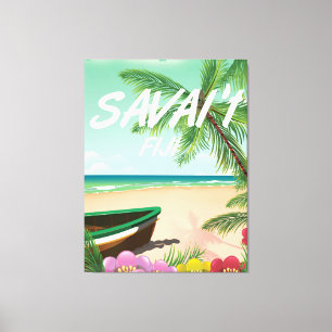 Savai'i Fidschi Samoa Reiseplakat Leinwanddruck