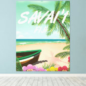 Savai'i Fiji Samoa Reiseplakat Leinwanddruck (Insitu (Holzboden))
