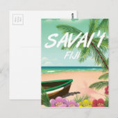 Savai'i Fiji Samoa Reiseplakat Postkarte (Vorne/Hinten)