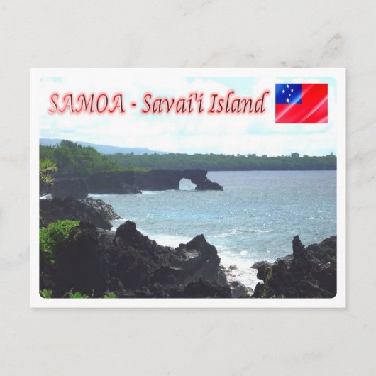 Savai'i Island - Küste - Samoa Postkarte (Vorderseite)