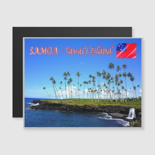 Savai'i Island - Samoa - Magnetkarte (Vorne/Hinten)