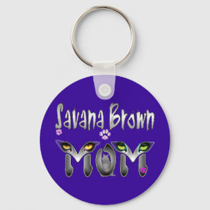 Savana Brown Katzen-Mama-Geschenke Schlüsselanhänger