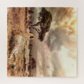 Savanna Cheetah Puzzle (Horizontal)