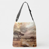 Savanna Cheetah Tragetaschen Mit Langen Trägern (Rückseite)