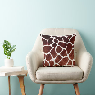 Savanna Grace: Giraffe-Silhouette afrikanisch Insp Kissen
