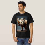 "Savanna Majesty: Horned Rhino" T-Shirt (Vorne ganz)