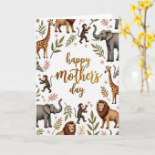 Savanna Mutter Liebe Kunstkarte Karte (Gelbe Blume)