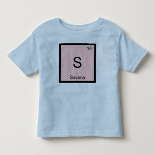 Savanna Name Chemie Element Periodensystem Kleinkind T-shirt