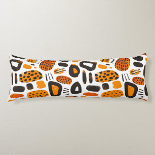 Savanna Pop: Stammes-Vibes in Orange und Schwarz Seitenschläferkissen
