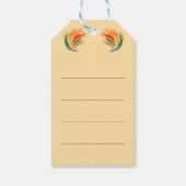 "Savanna Pop: Stammesvibes in Orange & Black" Geschenkanhänger (Rückseite)