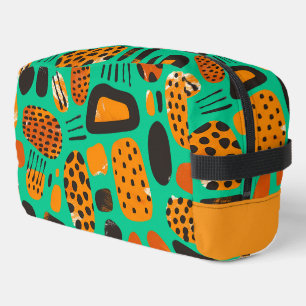 "Savanna Pop: Stammesvibes in Orange & Black" Waschbeutel
