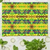 Savanna Remix: Afrozentrische Tierkollage Geschirrtuch (Gefaltet)