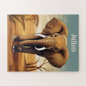 Savanna Sonnenuntergang Puzzle (Horizontal)