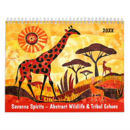 Savanna Spirits – Abstract Wildlife & Tribal Echoe Kalender