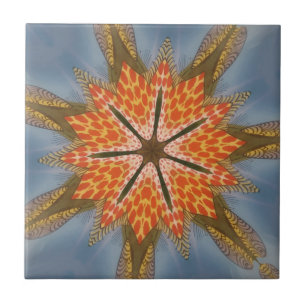 Savanna Star Bloom – Ein kühner afrikanischer Tier Fliese