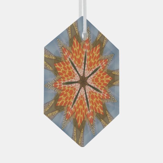 Savanna Star Bloom - Eine kühne afrikanische Tiera Ornament Aus Glas (Vorderseite Rechts)