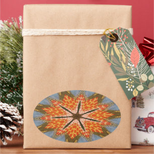 Savanna Star Bloom - Eine kühne afrikanische Tiera Ovaler Aufkleber