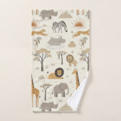 Savanna Sunrise Safari Pattern ID1259 Badhandtuch Set (Handtuch)