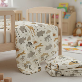 Savanna Sunrise Safari Pattern ID1259 Fleecedecke