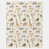 Savanna Sunrise Safari Pattern ID1259 Fleecedecke (Vorderseite)