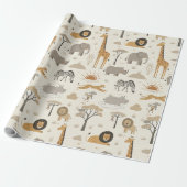Savanna Sunrise Safari Pattern ID1259 Geschenkpapier (Ungerollt)