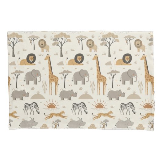 Savanna Sunrise Safari Pattern ID1259 Kissenbezug (Vorderseite)