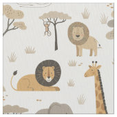 Savanna Sunrise Safari Pattern ID1259 Stoff (Nahaufnahme)