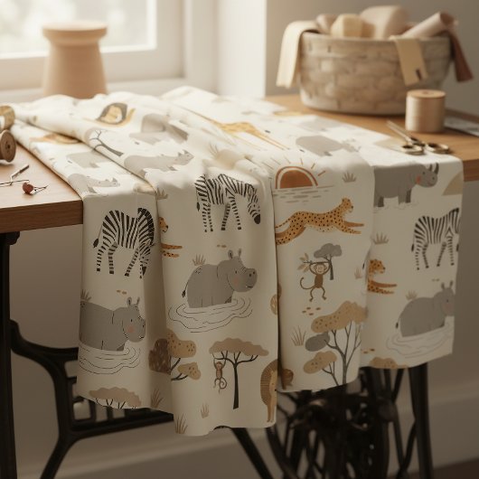 Savanna Sunrise Safari Pattern ID1259 Stoff