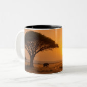 Savanna Sunset Mug Zweifarbige Tasse (Vorderseite Links)