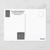 Savannah Afroamerikanisches Denkmal Fotografisch Postkarte (Rückseite)