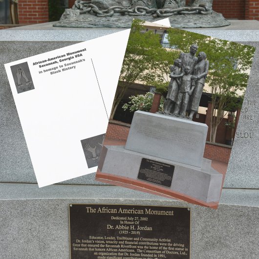 Savannah Afroamerikanisches Denkmal Fotografisch Postkarte