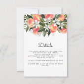 Savannah - Aquarellpfirsichfarben Weißer Blumenein Einladung (Vorderseite)
